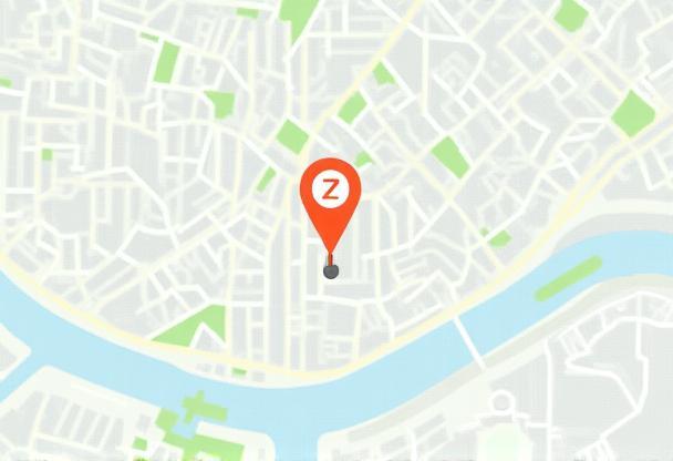 Map showing the location of Swiss Digital Solutions office in Zurich, Switzerland.